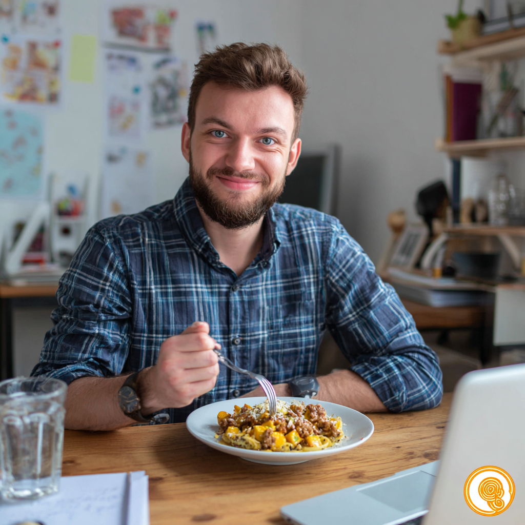 Romanian adults enjoying healthy balanced meals together, smiling and celebrating wellness